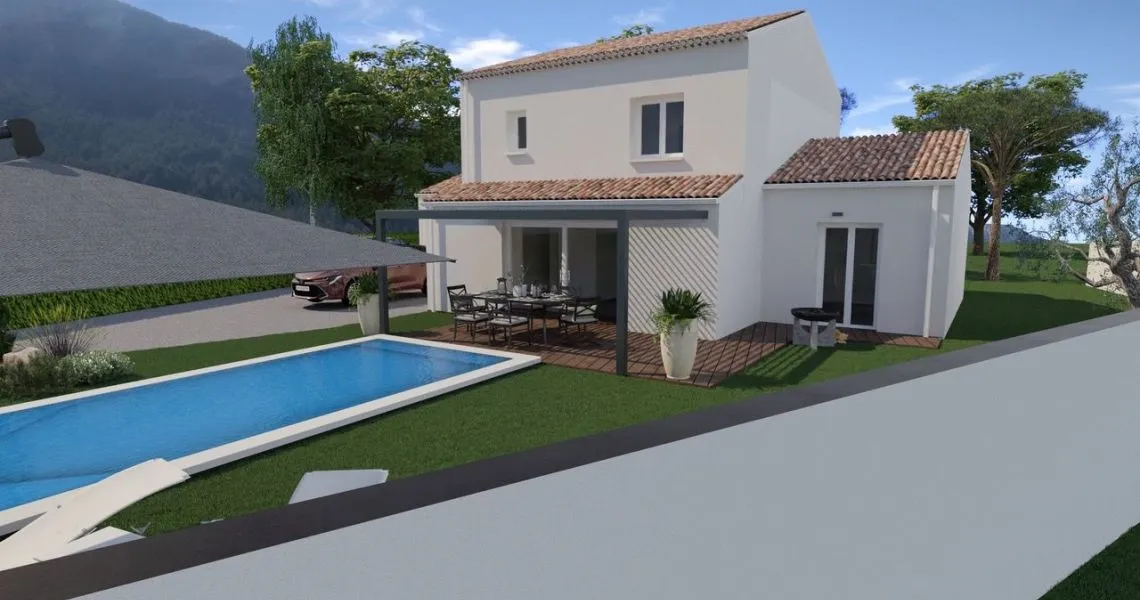 image Projet de construction d'une maison 89 m² avec terrain à SAINTE-VALIERE (11)