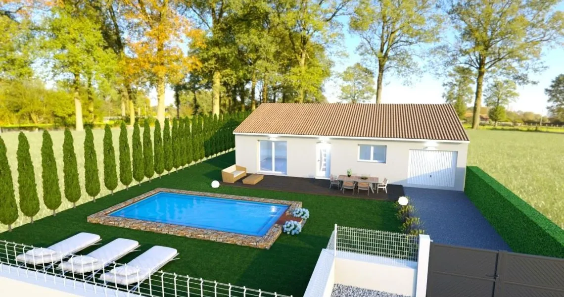 image Projet de construction d'une maison 90 m² avec terrain à VACQUEYRAS (84)