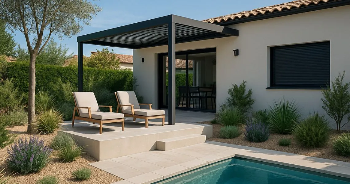 image Villa neuve sur 473 m2 de jardin hors lotissement