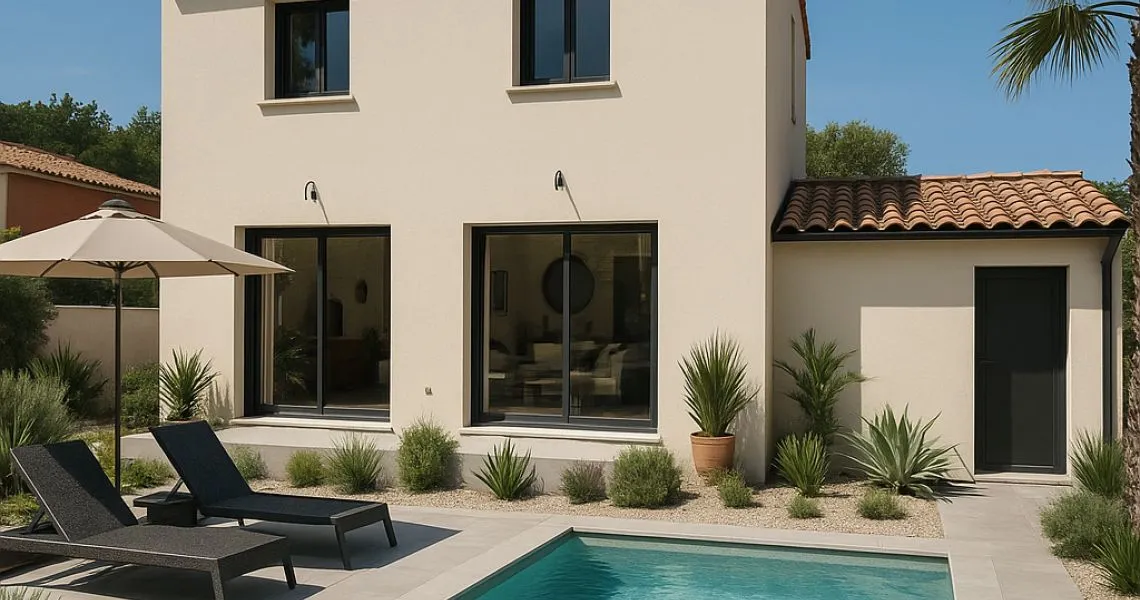 image Projet de construction d'une maison 85 m² avec terrain à SAINT-MATHIEU-DE-TREVIERS (34)