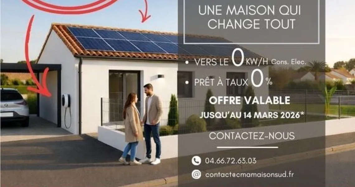 image Projet de construction d'une maison 50 m² avec terrain à MONTPEZAT (30)