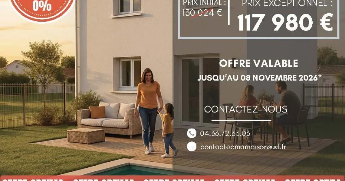 image Projet de construction d'une maison 75 m² avec terrain à LE CAILAR (30)