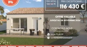 Projet de construction d'une maison 90 m² avec terrain à MORIERES-LES-AVIGNON (84)
