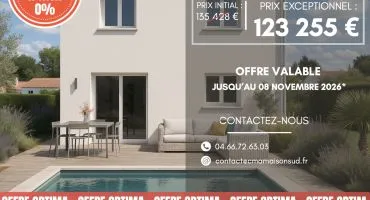 Projet de construction d'une maison 85 m² avec terrain à VAUVERT (30)