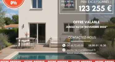 Projet de construction d'une maison 85 m² avec terrain à AIMARGUES (30)