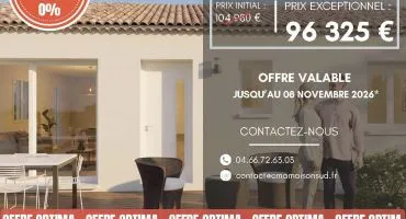Projet de construction d'une maison 62 m² avec terrain à SAINT-QUENTIN-LA-POTERIE (30)