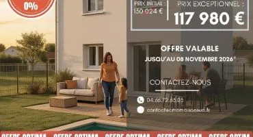 Projet de construction d'une maison 75 m² avec terrain à LE CAILAR (30)