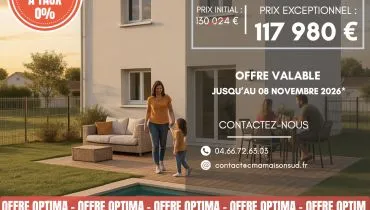 image tm Projet de construction d'une maison 75 m² avec terrain à LOUPIAN (34)