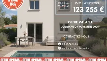 image tm Projet de construction d'une maison 85 m² avec terrain à CANDILLARGUES (34)
