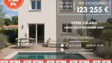 image tm Projet de construction d'une maison 85 m² avec terrain à SAINT-MATHIEU-DE-TREVIERS (34)