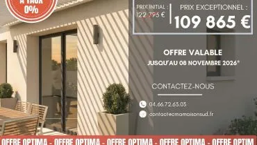 image tm Projet de construction d'une maison 80 m² avec terrain à SAINT-HILAIRE-DE-BRETHMAS (30)