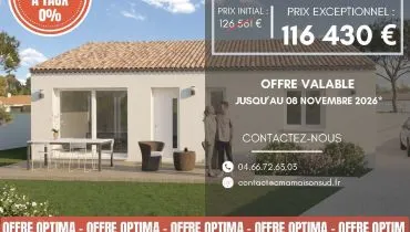 image tm Projet de construction d'une maison 90 m² avec terrain à FONTANES (30)