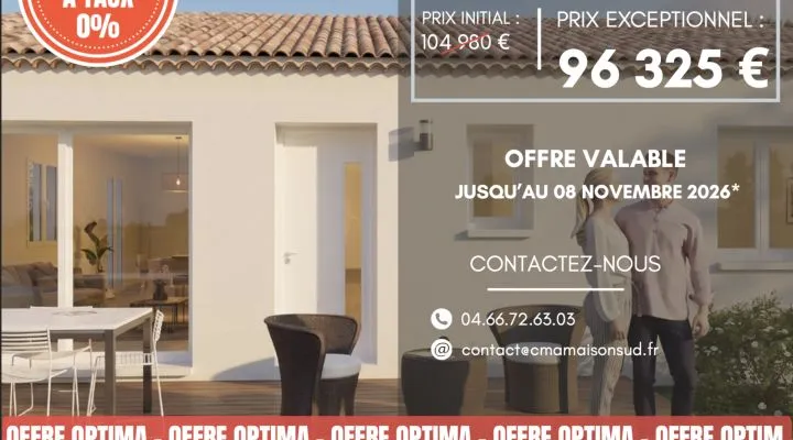Projet de construction d'une maison 62 m² avec terrain à ORANGE (84)