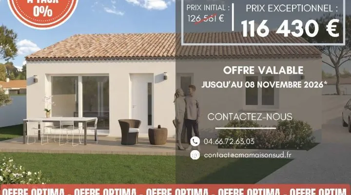 Projet de construction d'une maison 90 m² avec terrain à FONTANES (30)